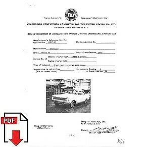 1965 Chevrolet Chevy II (11837) FIA homologation form PDF download